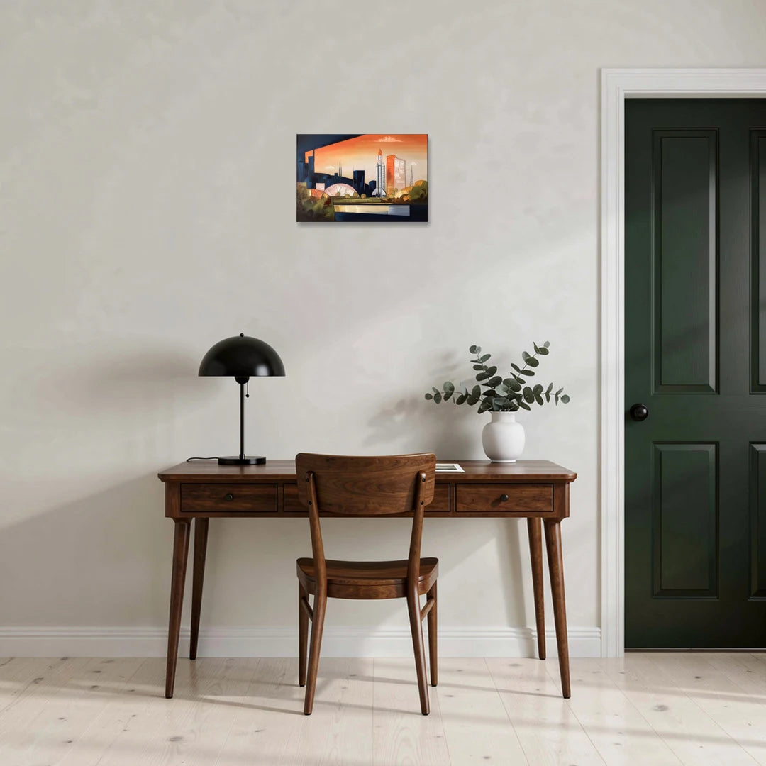Huntsville Modern Cityscape - Canvas Wall Art - Office - 18x12