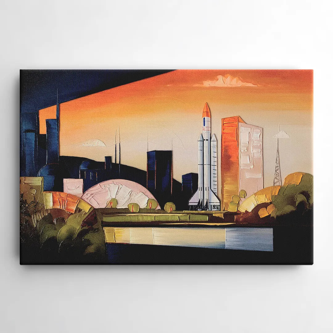 Huntsville Modern Cityscape - Canvas Wall Art