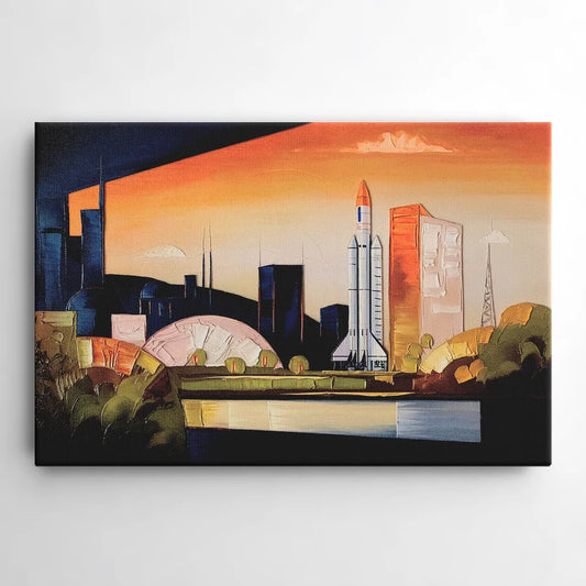 Huntsville Modern Cityscape - Canvas Wall Art