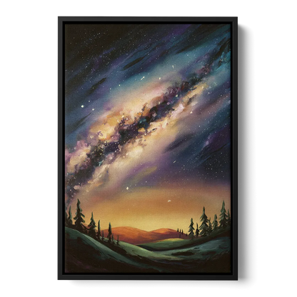 Huntsville Night Sky Astronomy Front - Black Canvas Wall Art