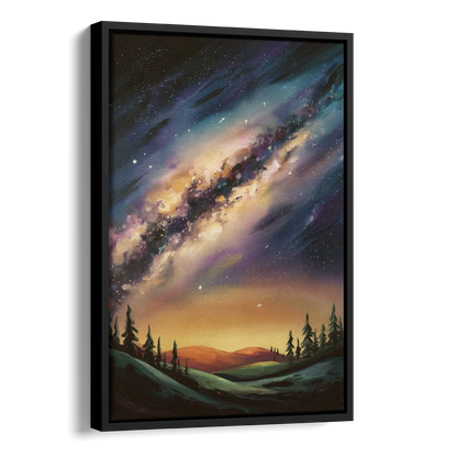 Huntsville Night Sky Astronomy Side - Black Canvas Wall Art