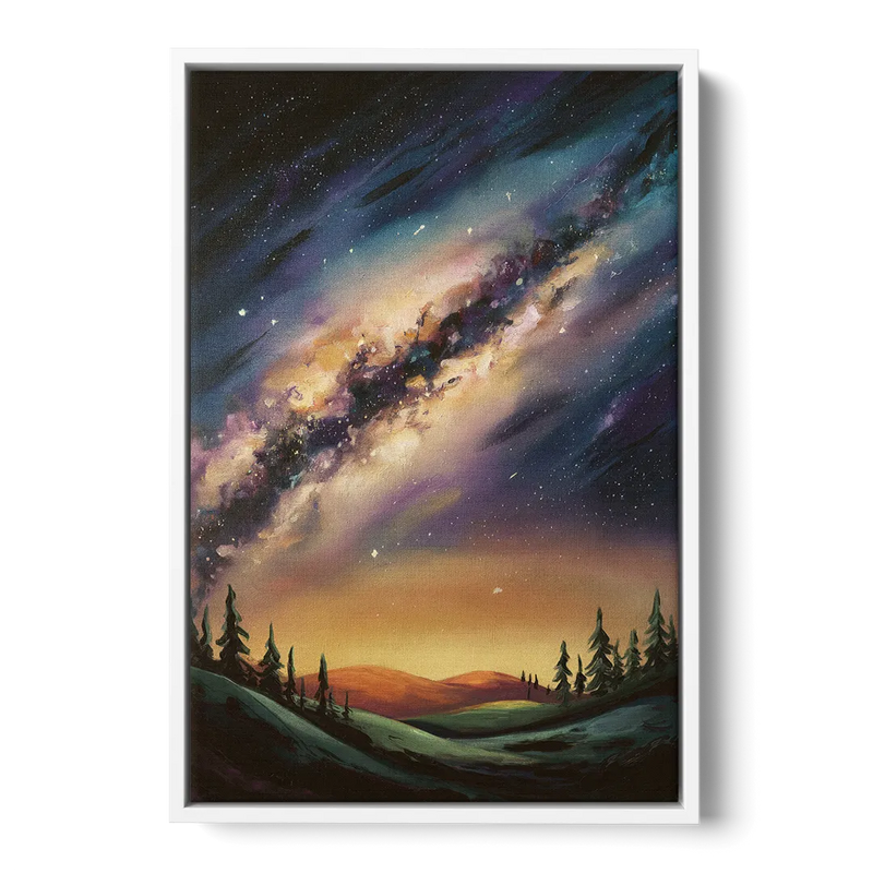 Huntsville Night Sky Astronomy Front - White Canvas Wall Art