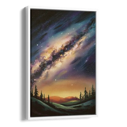 Huntsville Night Sky Astronomy Side - White Canvas Wall Art