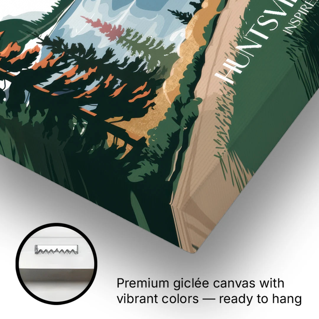 Huntsville Scenic Mountain View - Canvas Wall Art - Gallery Wrap Corner