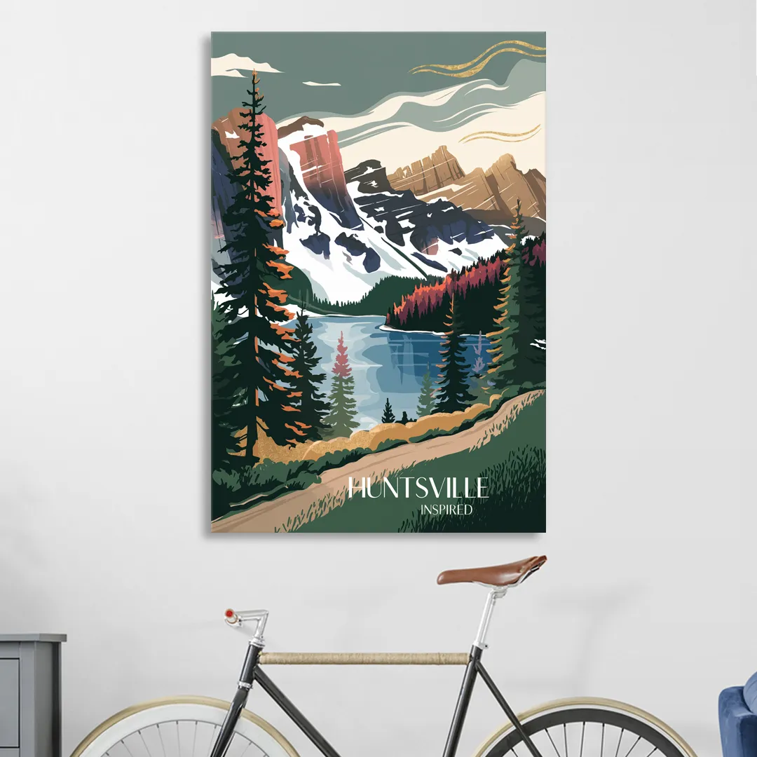 Huntsville Scenic Mountain View Sitting Room - Canvas Wall Art