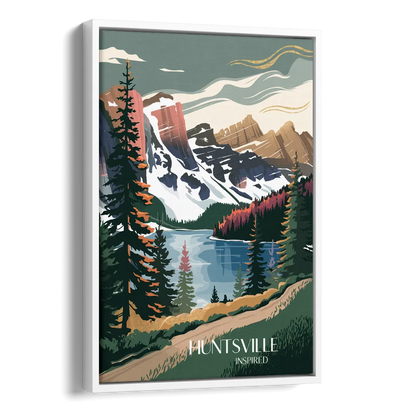 Huntsville Scenic Mountain View Side - White Canvas Wall Art