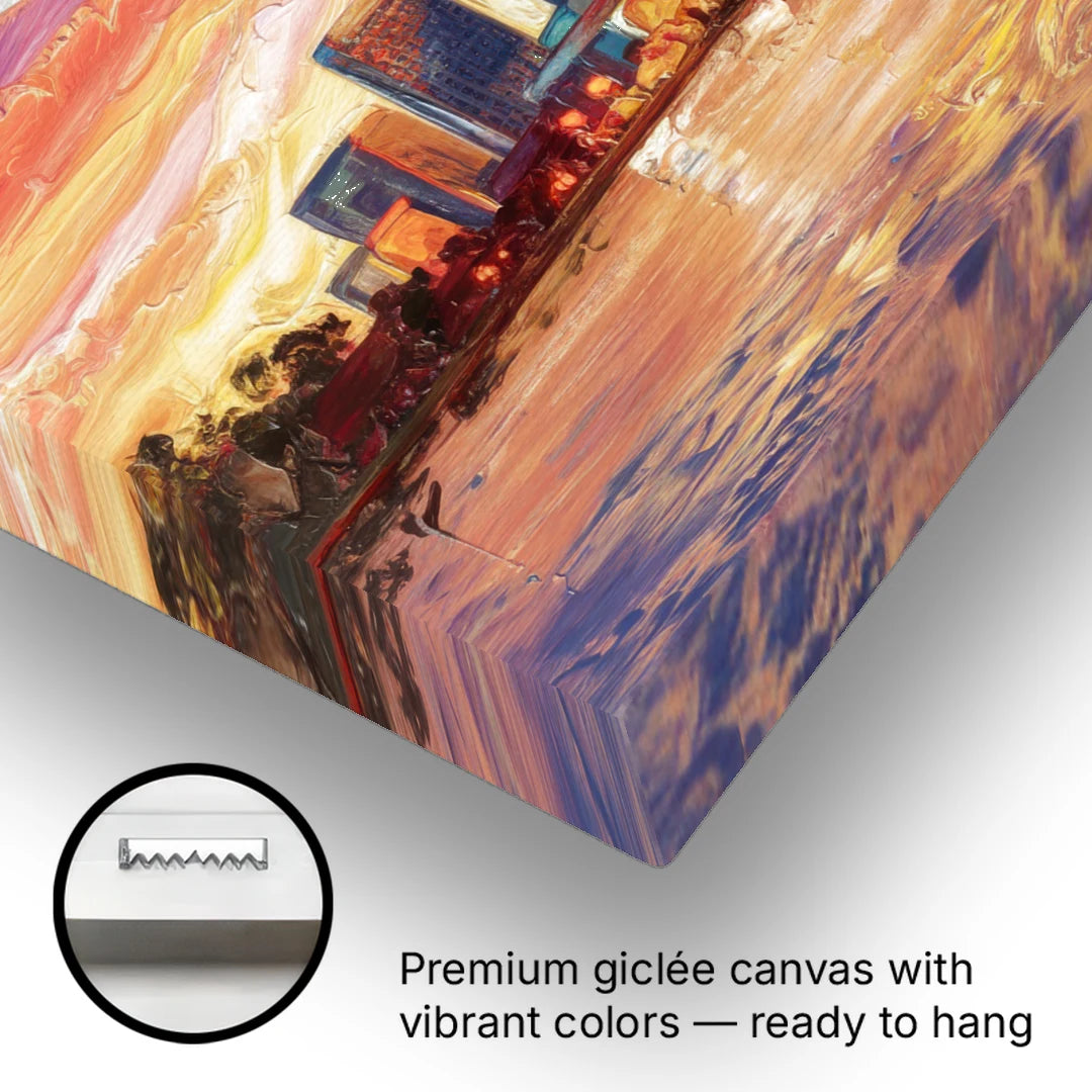 Huntsville Skyline At Sunset - Canvas Wall Art - Gallery Wrap Corner