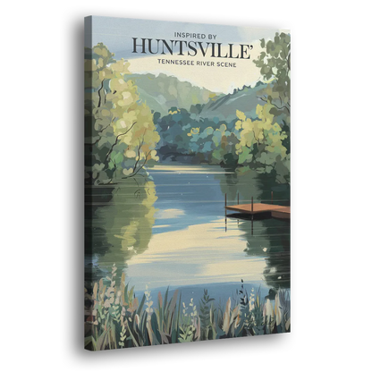Huntsville Tennessee River Serenity Side - Canvas Wall Art