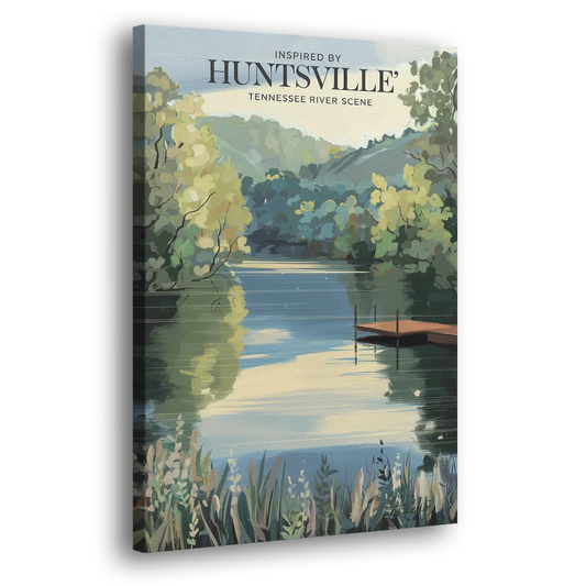 Huntsville Tennessee River Serenity Side - Canvas Wall Art