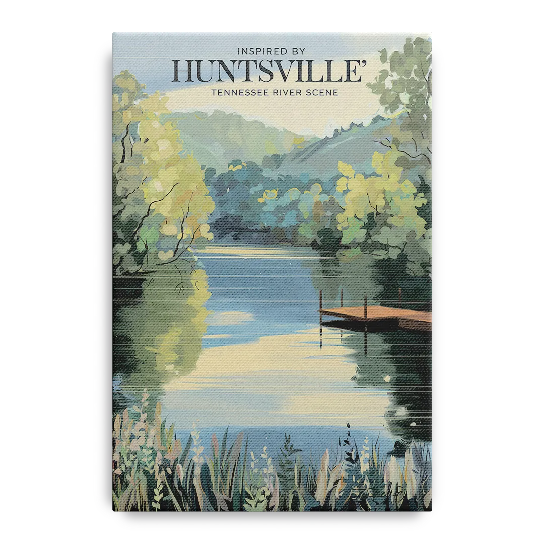 Huntsville Tennessee River Serenity Front - Canvas Wall Art