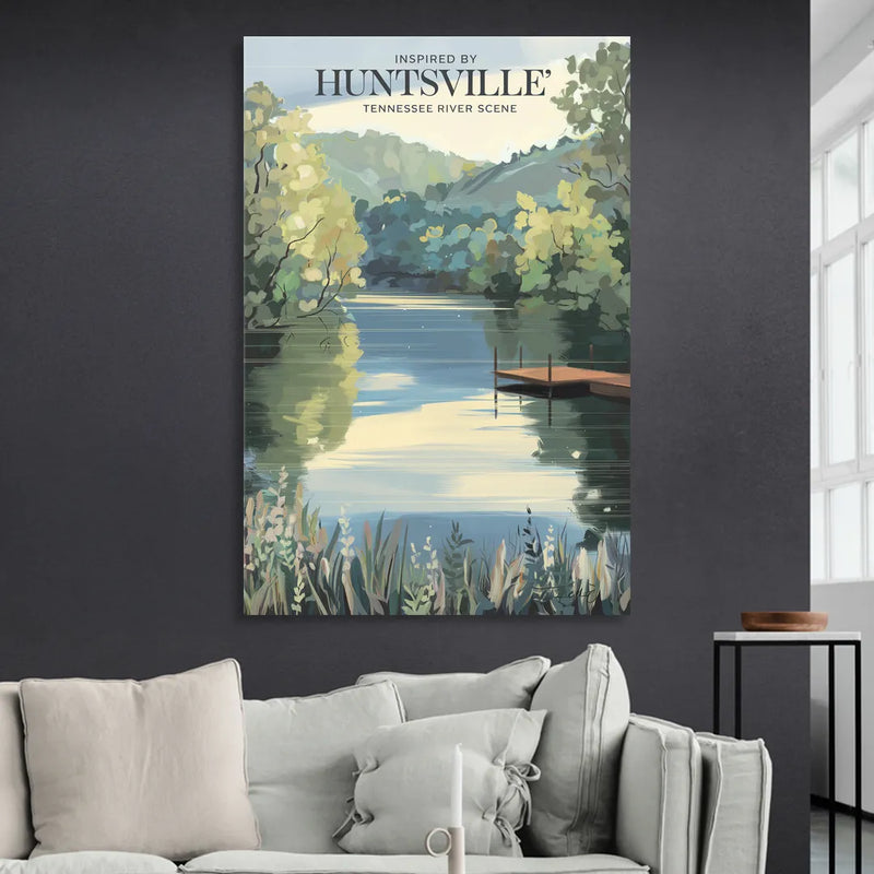 Huntsville Tennessee River Serenity Sitting Room - Canvas Wall Art