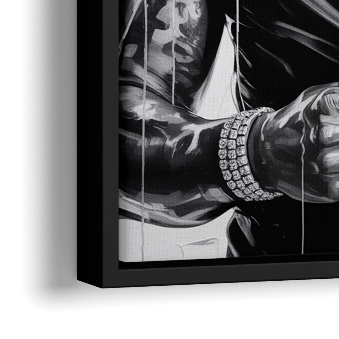 Hustle 2.0 - Close-Up Black Frame Canvas