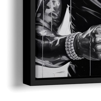 Hustle 2.0 - Close-Up Black Frame Canvas