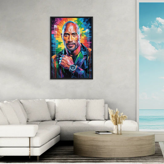 Hustle - Living Room Black Frame Canvas