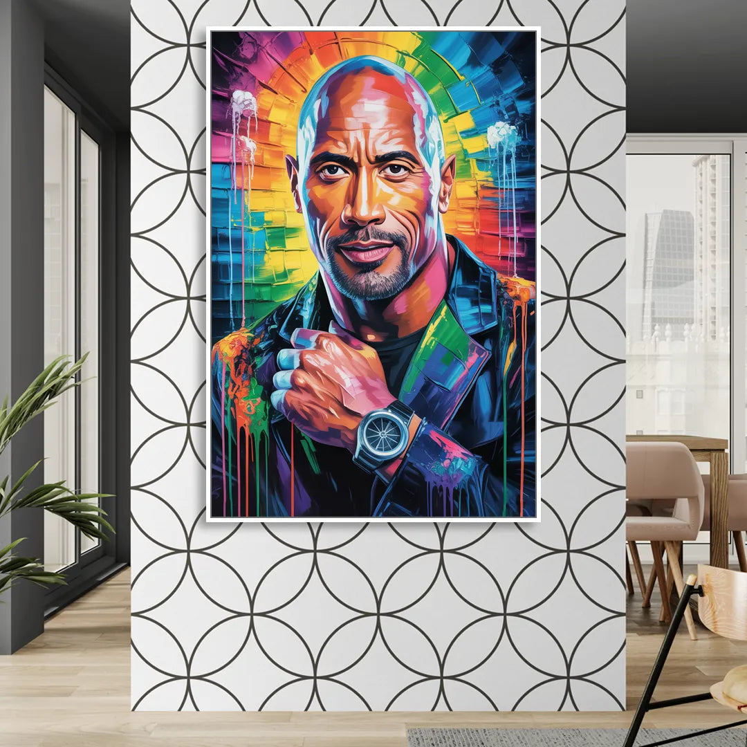 Hustle Sitting Room - White Canvas Wall Art