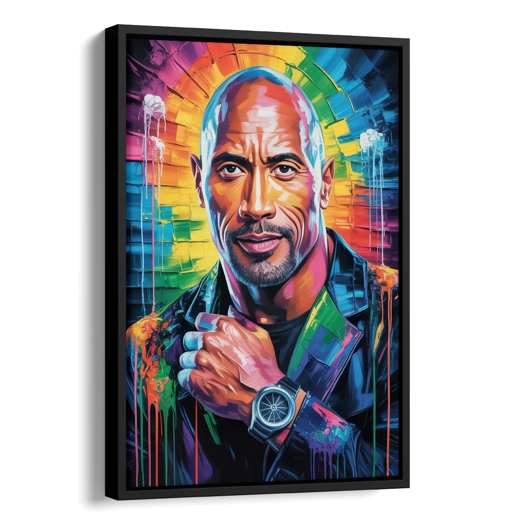 Hustle Side - Black Canvas Wall Art