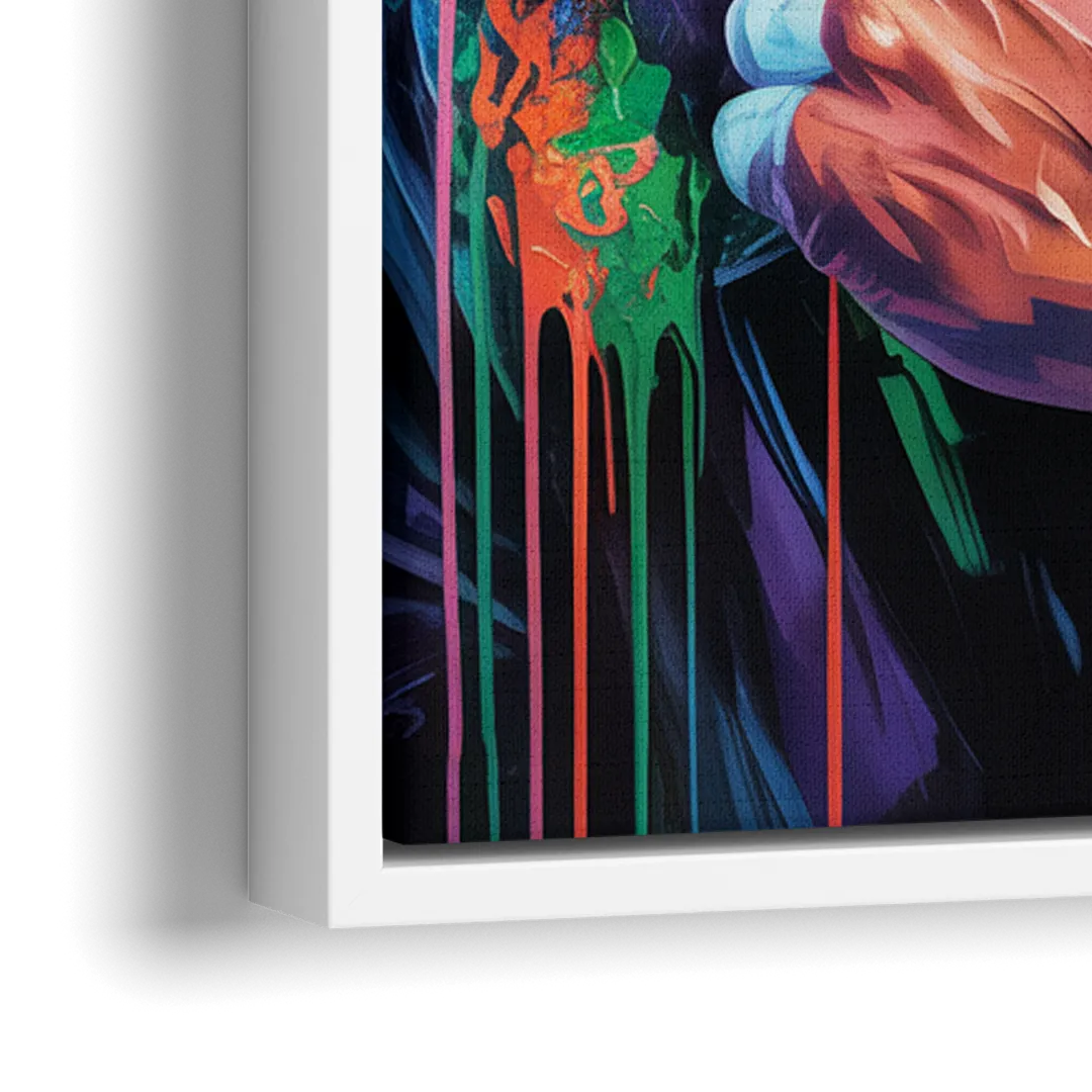 Hustle - Close-Up White Frame Canvas