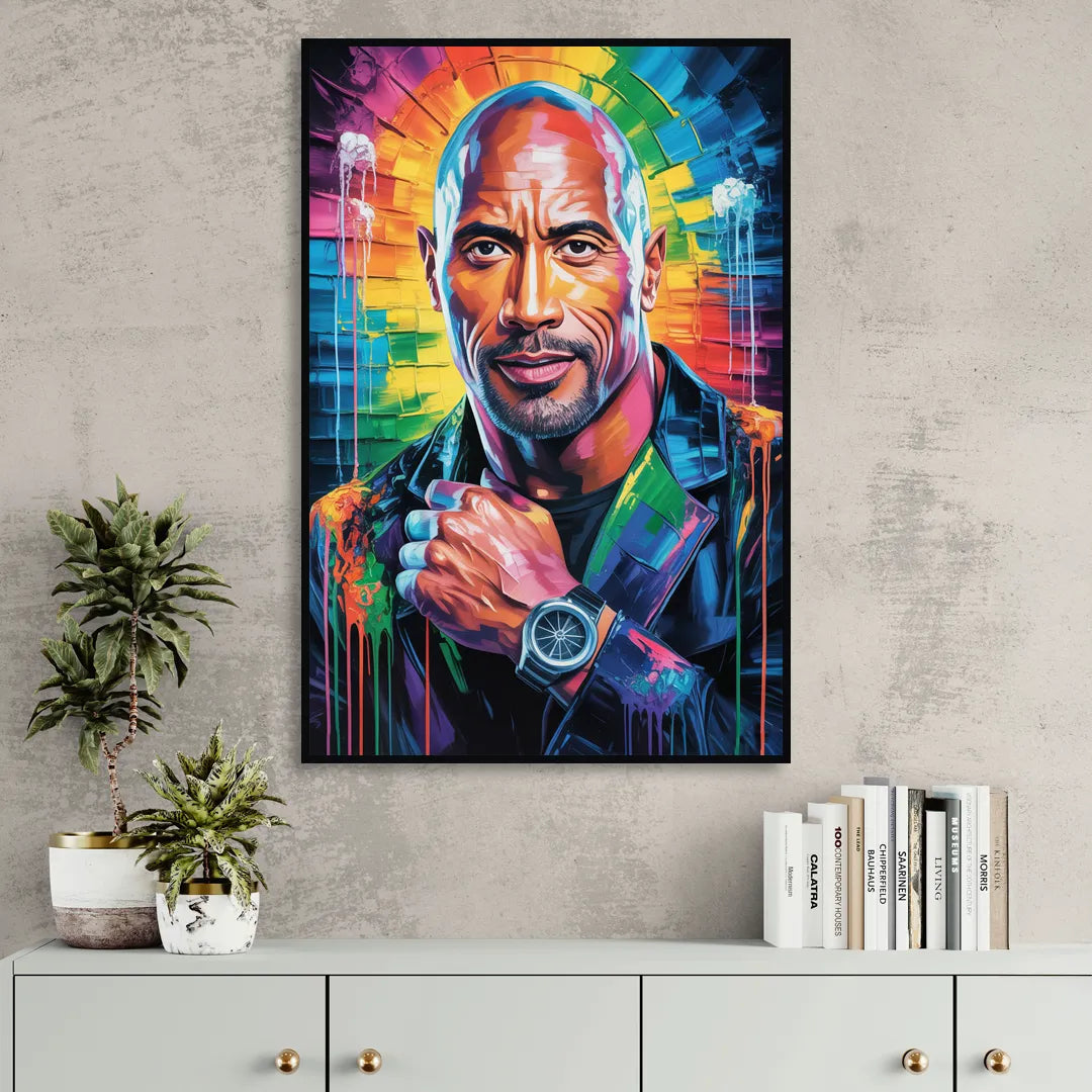 Hustle Living Room - Black Canvas Wall Art