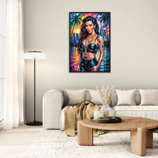 Iconic 2.0 - Living Room Black Frame Canvas
