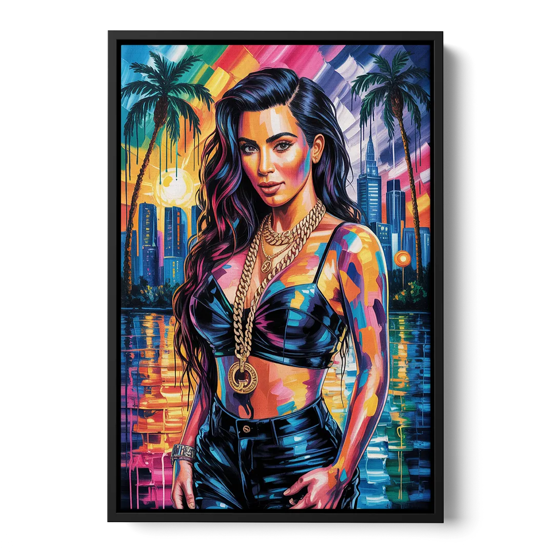 Iconic 2.0 Front - Black Canvas Wall Art