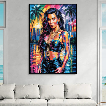 Iconic 2.0 Living Room - Black Canvas Wall Art