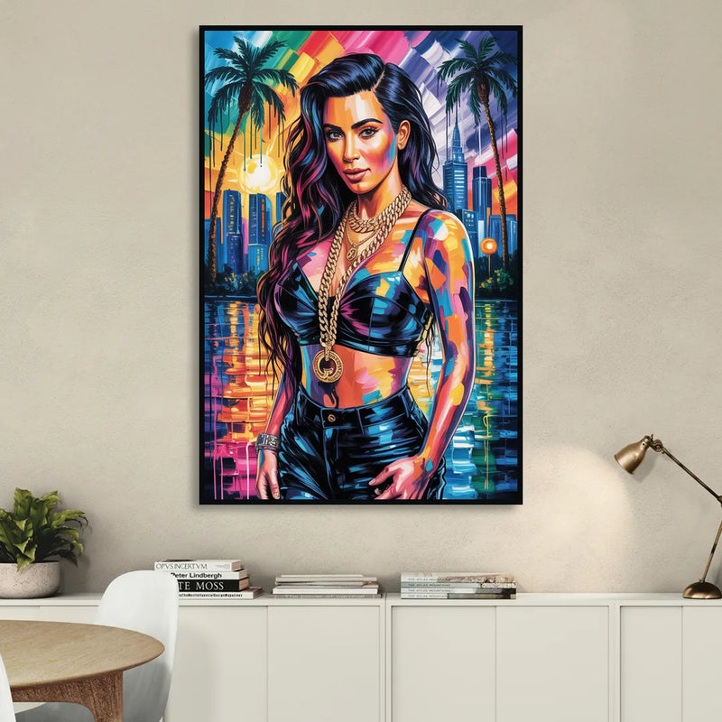 Iconic 2.0 Sitting Room - Black Canvas Wall Art