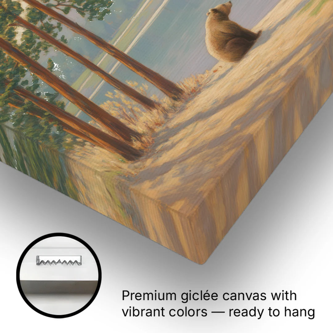 Iconic Big Bear Lake View - Canvas Wall Art - Gallery Wrap Corner