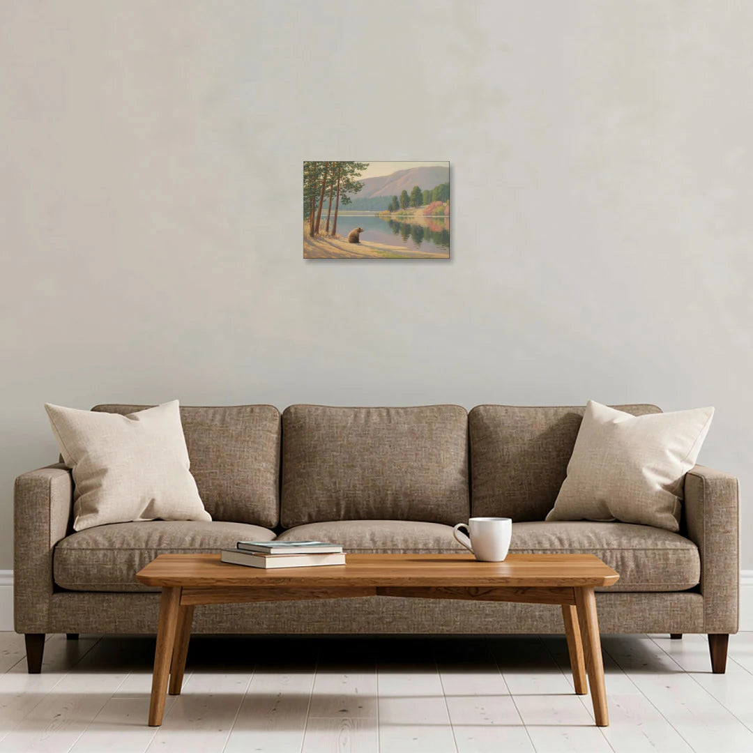 Iconic Big Bear Lake View - Canvas Wall Art - Sofa - 18x12