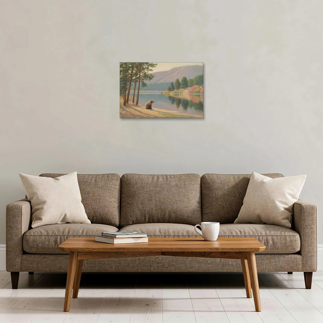 Iconic Big Bear Lake View - Canvas Wall Art - Sofa - 24x16