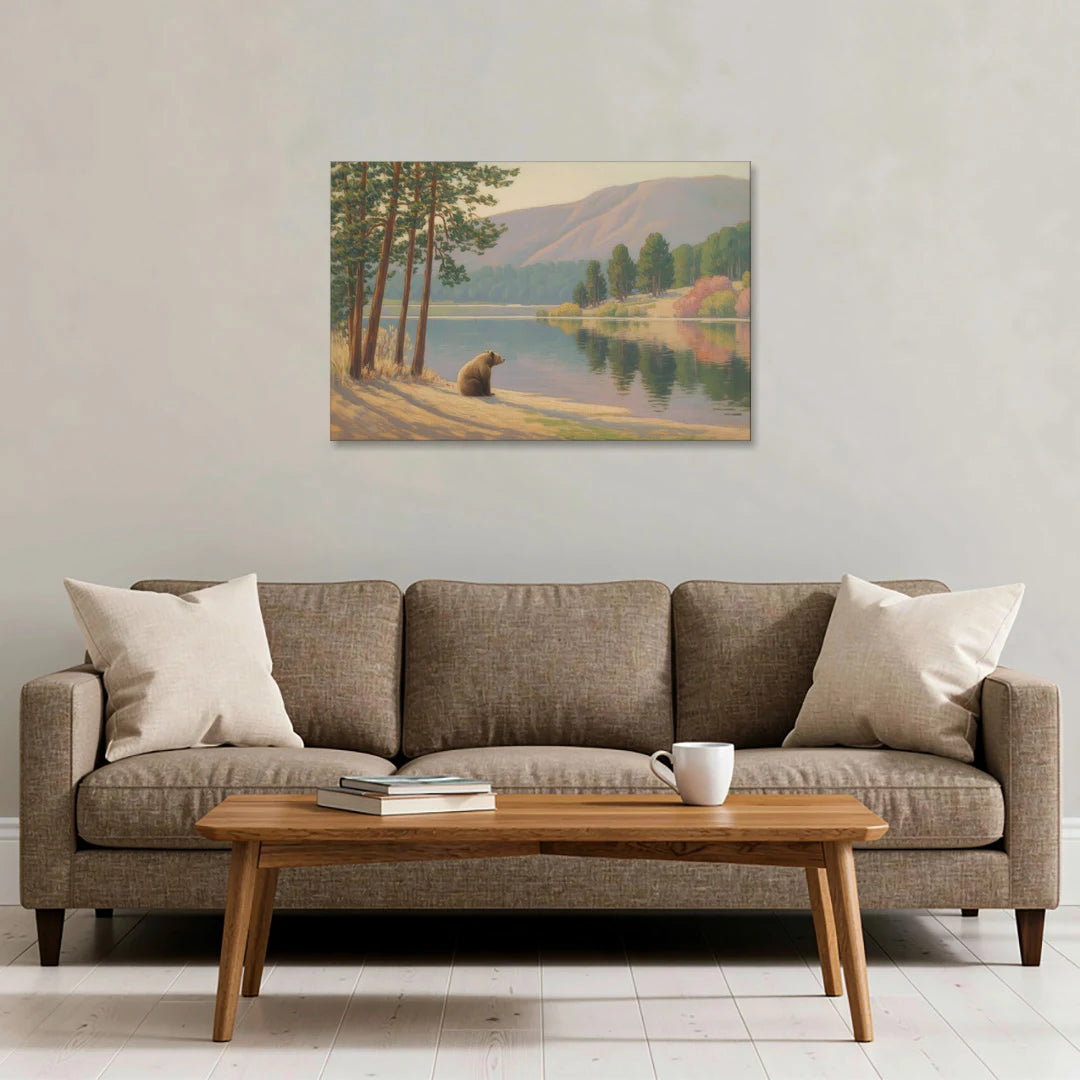 Iconic Big Bear Lake View - Canvas Wall Art - Sofa - 36x24