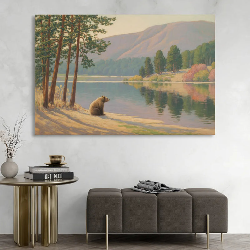 Iconic Big Bear Lake View Living Room - Canvas Wall Art