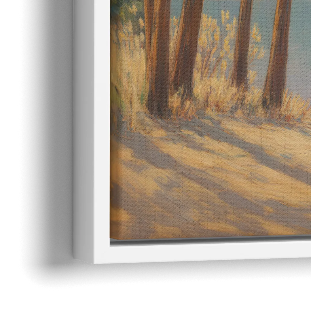 Iconic Big Bear Lake View - Close-Up White Frame Canvas