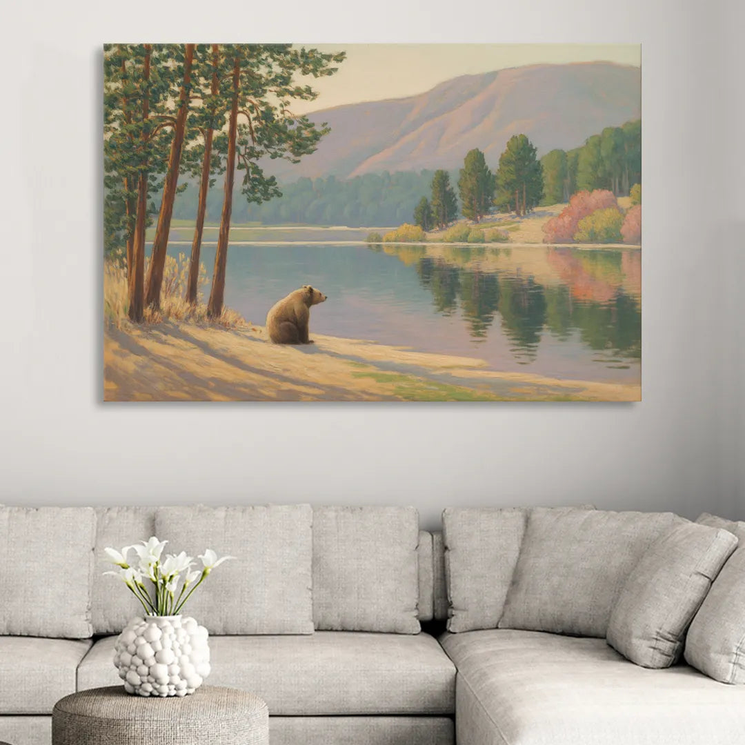 Iconic Big Bear Lake View Sitting Room - Canvas Wall Art