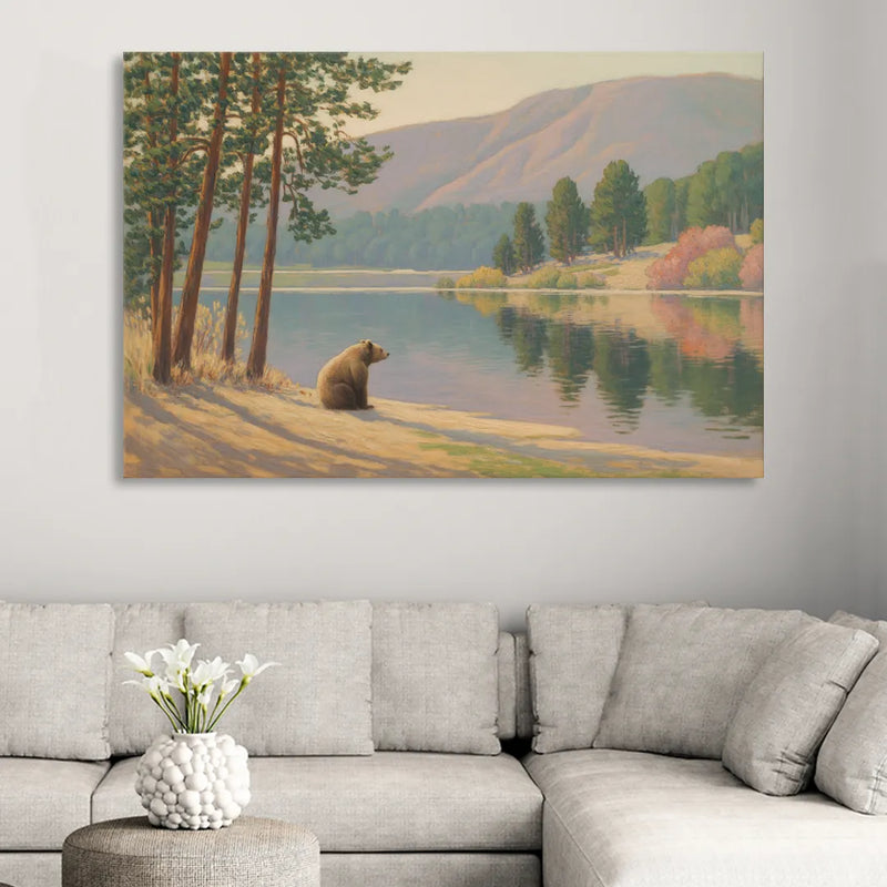 Iconic Big Bear Lake View Sitting Room - Canvas Wall Art