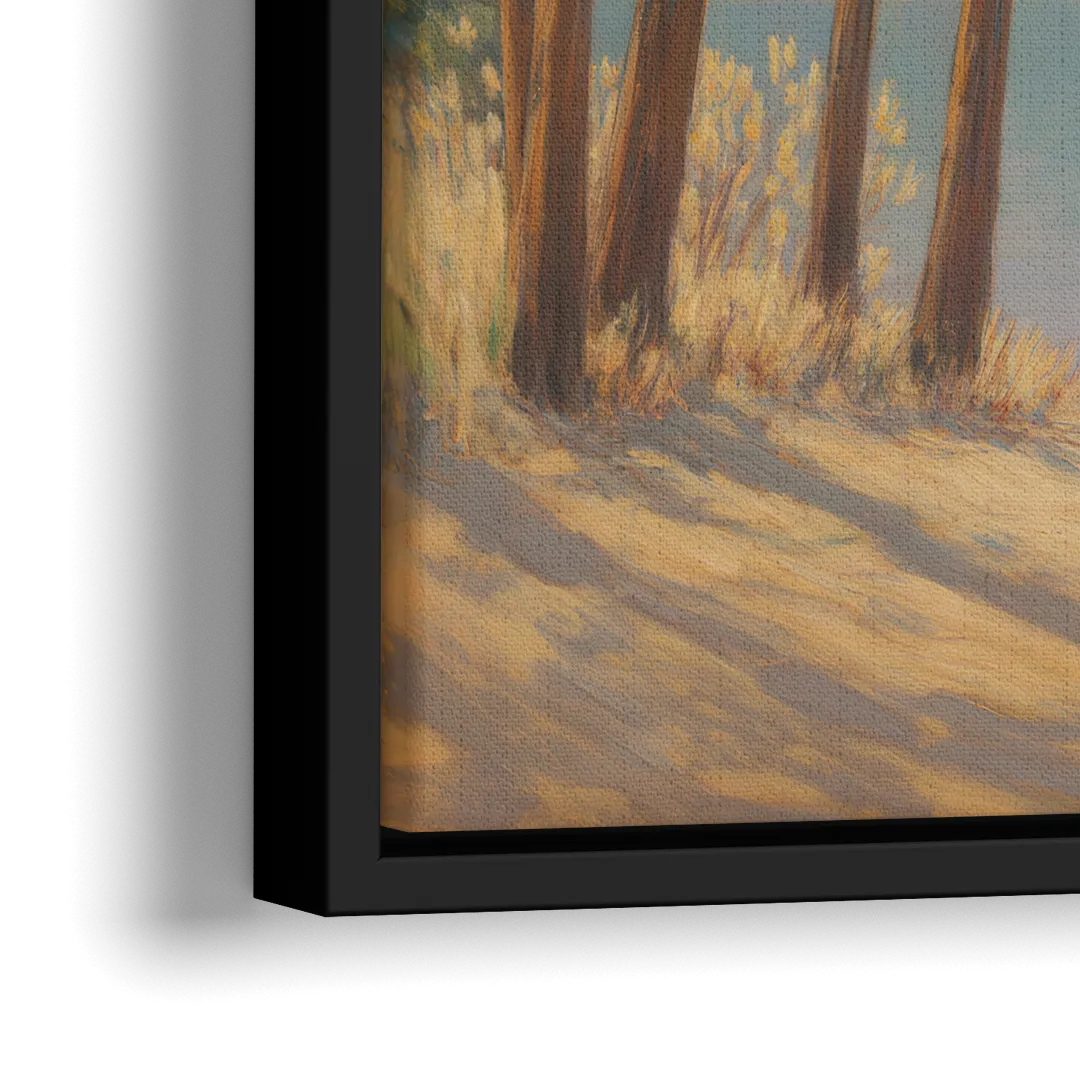 Iconic Big Bear Lake View - Close-Up Black Frame Canvas