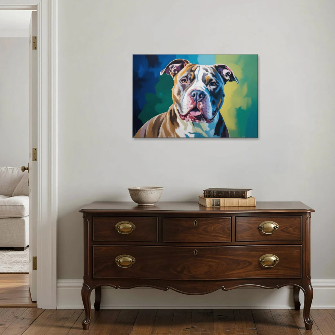 Iconic Pitbull Dog - Canvas Wall Art - Coffee Table - 36x24