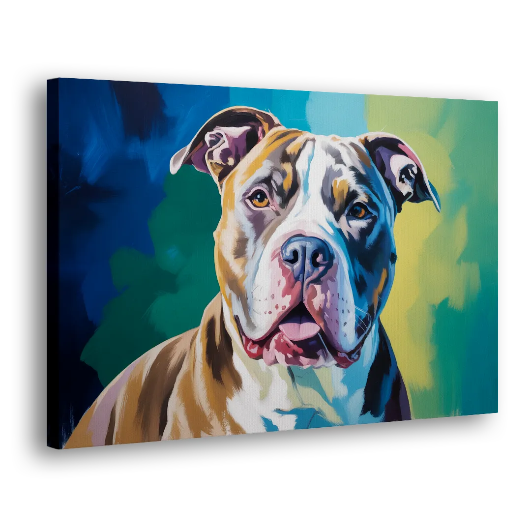 Iconic Pitbull Dog Side - Canvas Wall Art