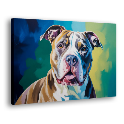 Iconic Pitbull Dog Side - Canvas Wall Art