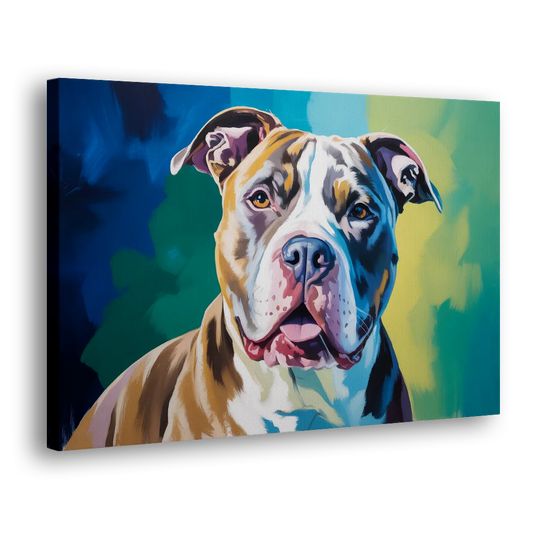 Iconic Pitbull Dog Side - Canvas Wall Art