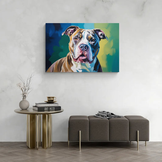 Iconic Pitbull Dog - Canvas Wall Art Living Room