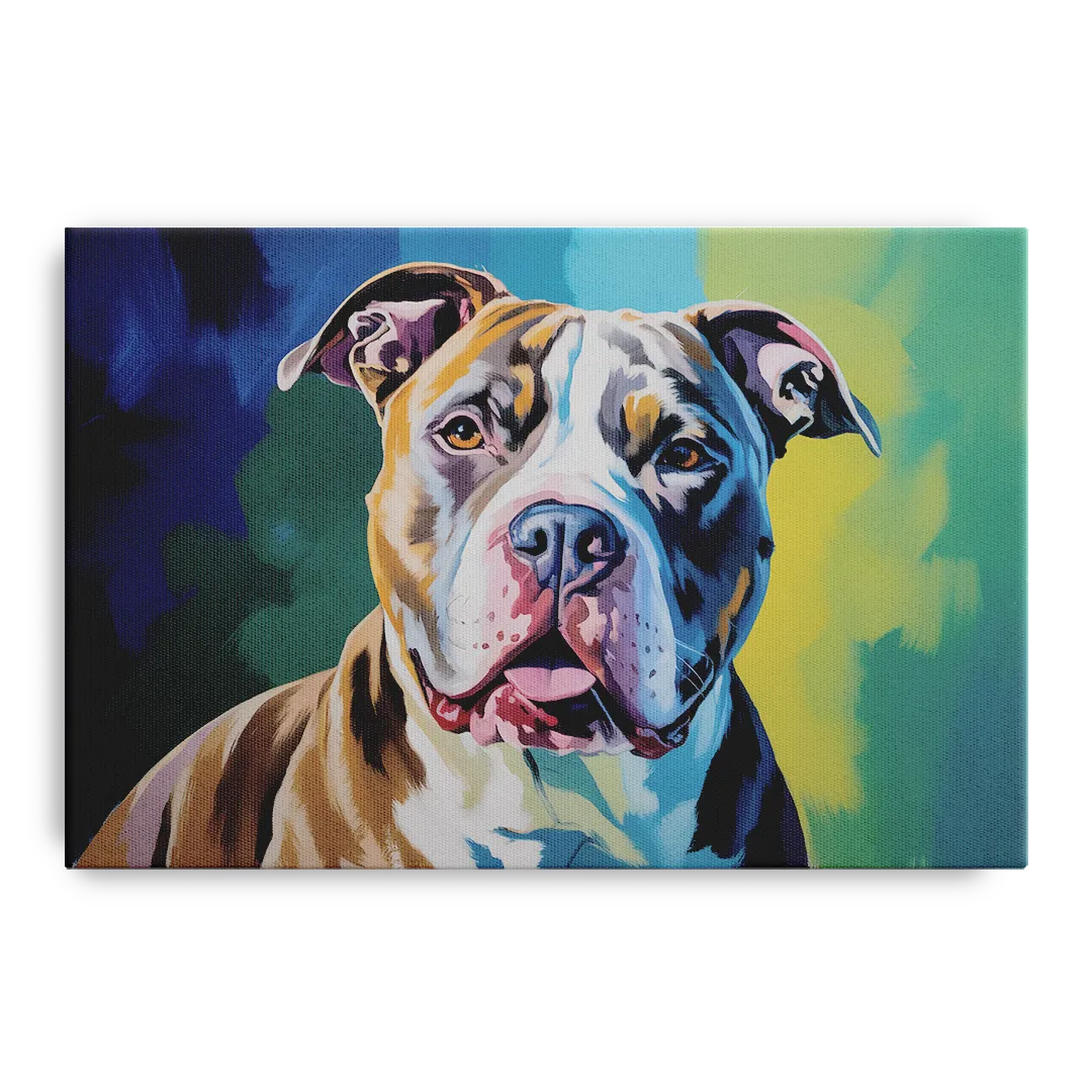Iconic Pitbull Dog Front - Canvas Wall Art