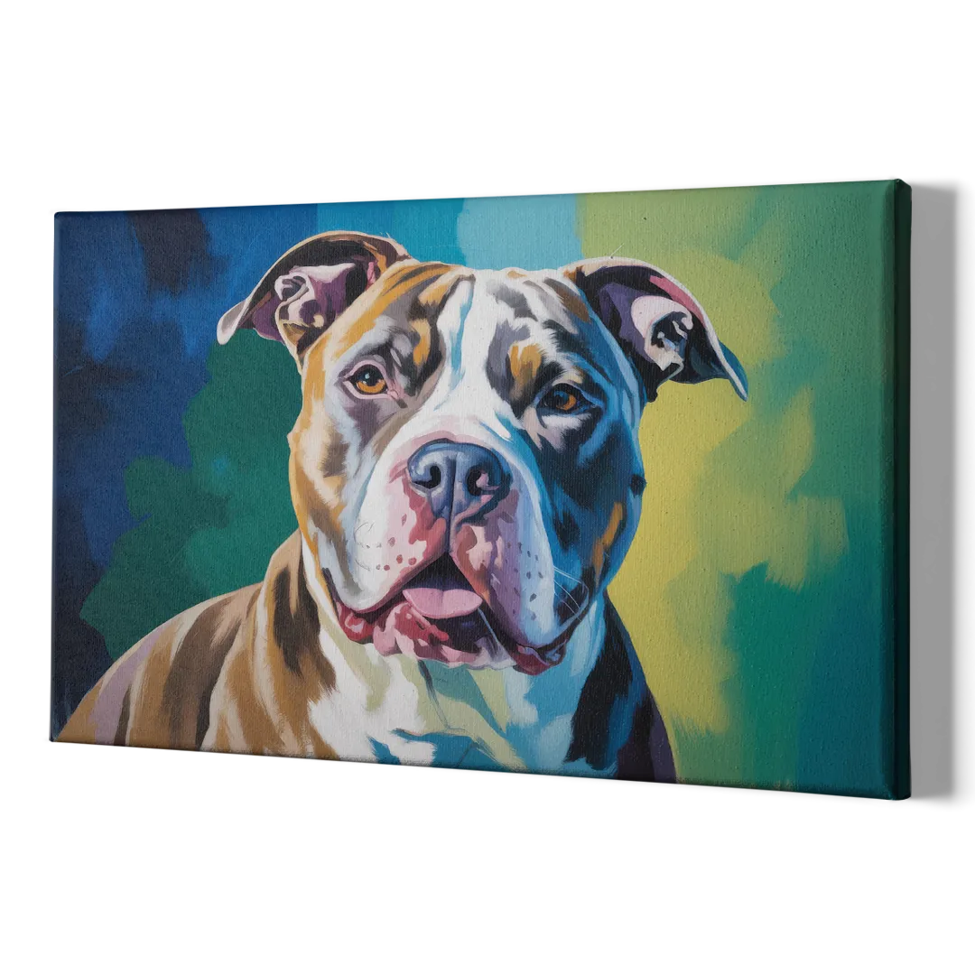 Iconic Pitbull Dog - Canvas Print Art Sides