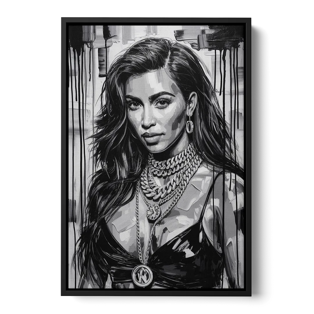 Iconic Front - Black Canvas Wall Art