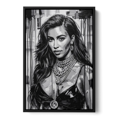 Iconic Front - Black Canvas Wall Art