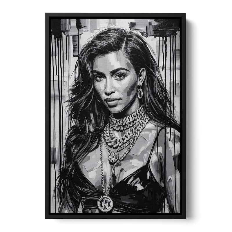 Iconic Front - Black Canvas Wall Art