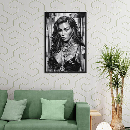 Iconic - Living Room Black Frame Canvas