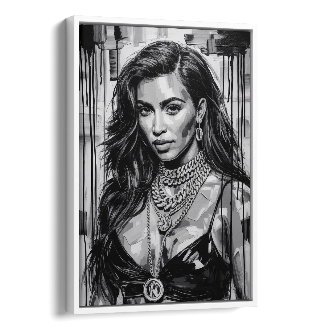 Iconic Side - White Canvas Wall Art