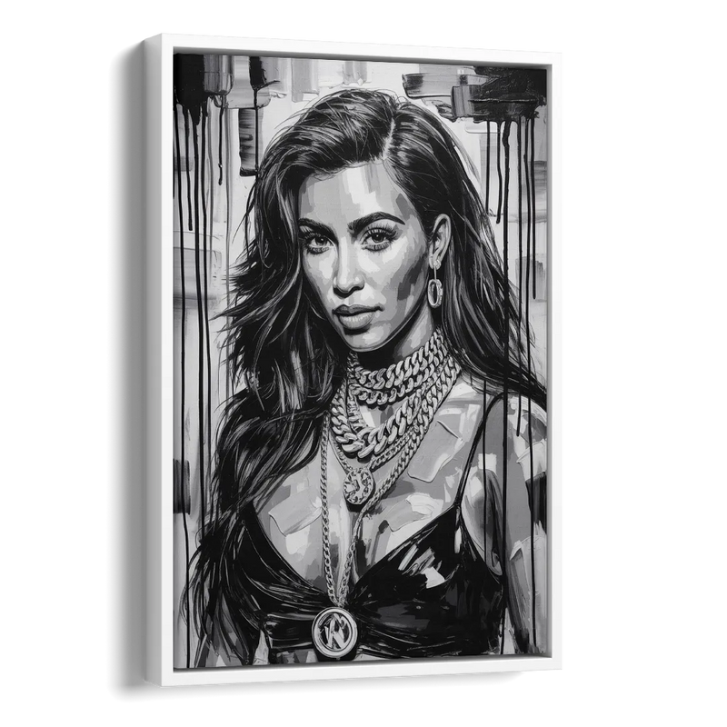 Iconic Side - White Canvas Wall Art