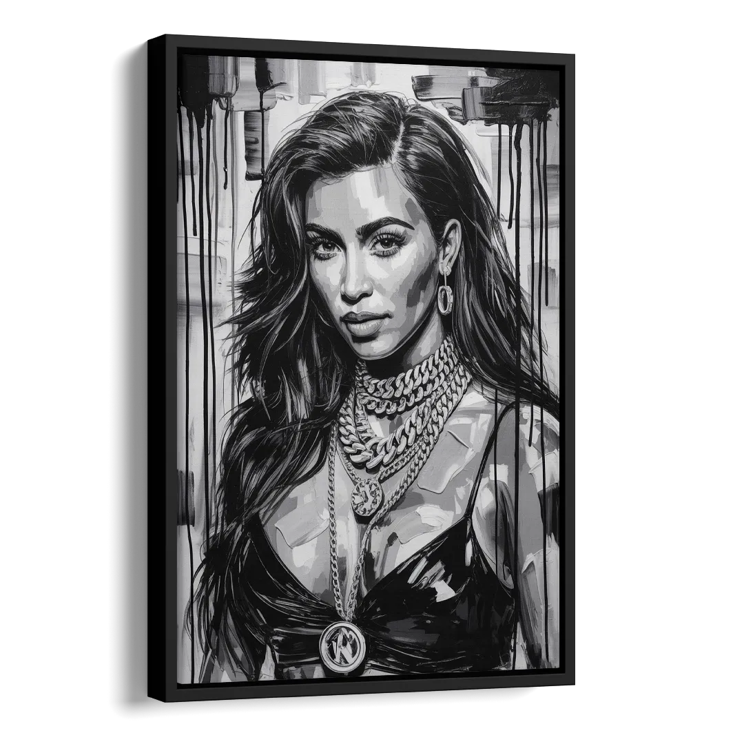 Iconic Side - Black Canvas Wall Art