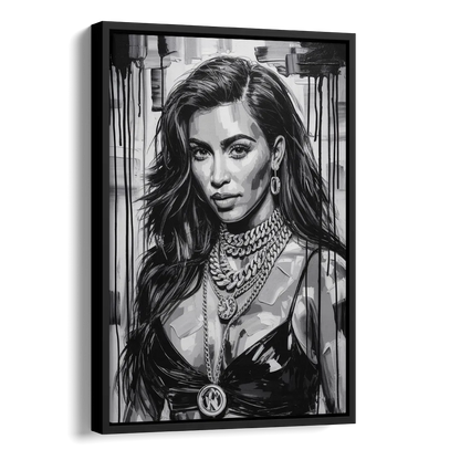 Iconic Side - Black Canvas Wall Art